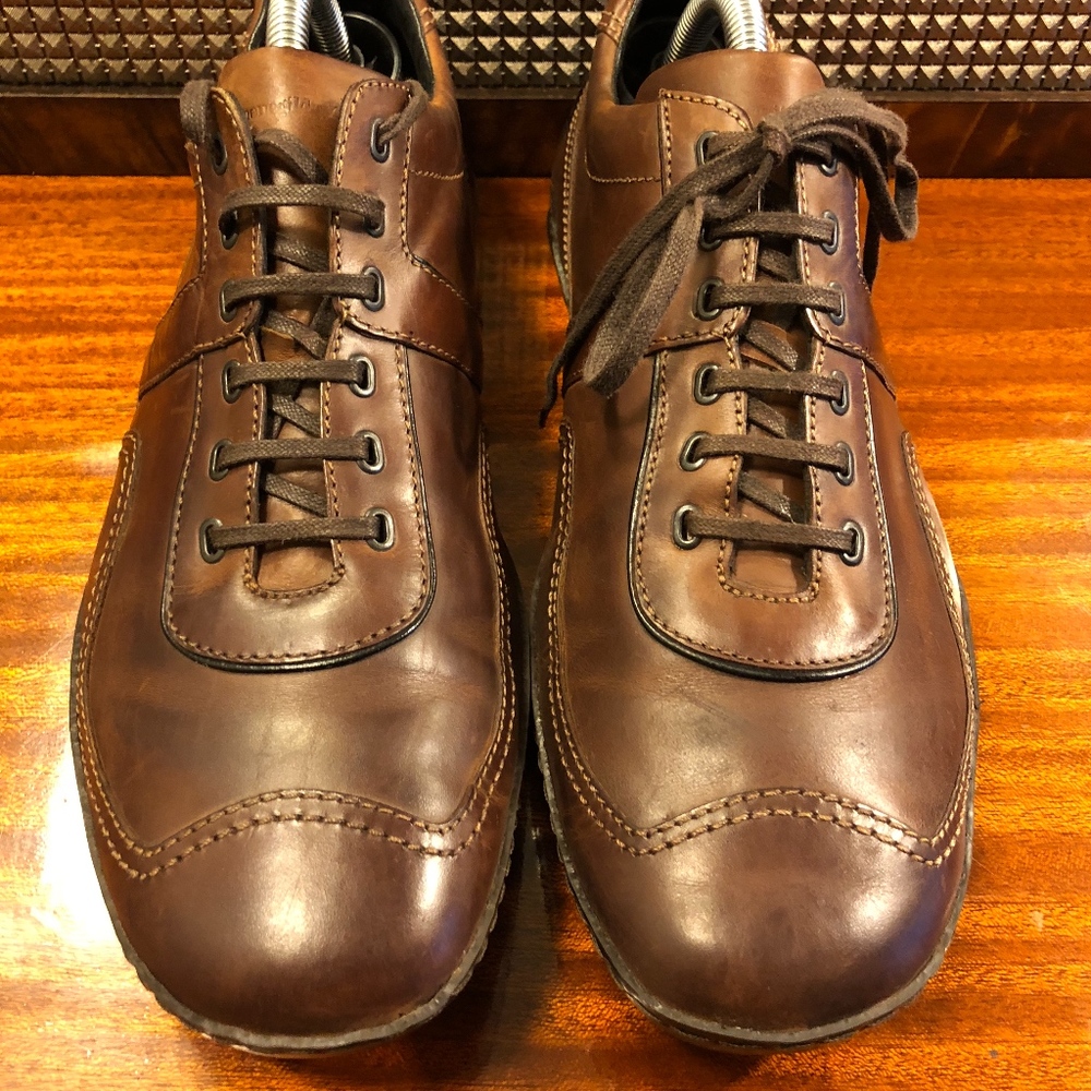 Men's Ermengildo Zegna Brown Leather Sneaker US 9